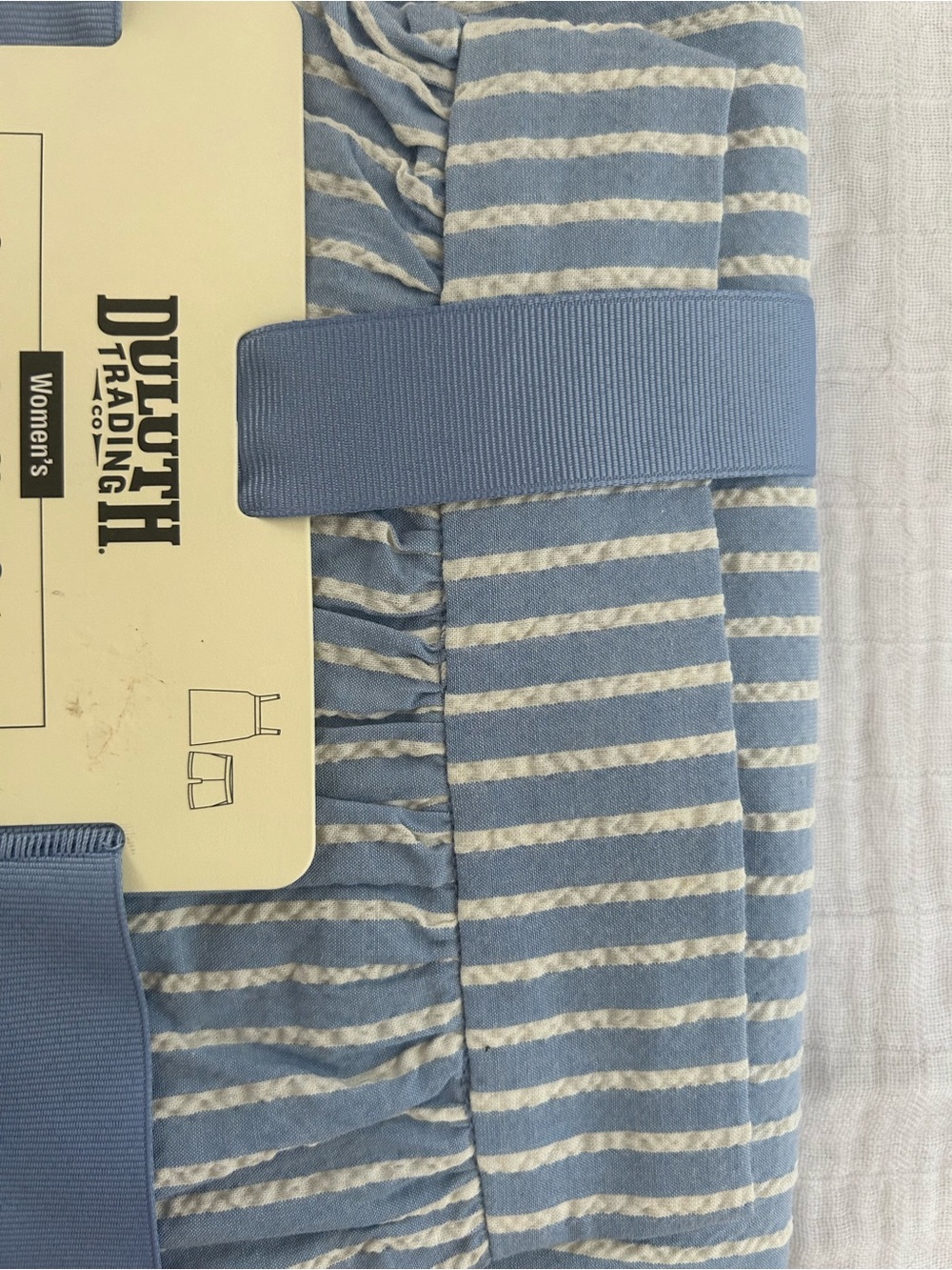 Duluth Trading Co Blue & White Striped Seersucker Set - Picture 3 of 3